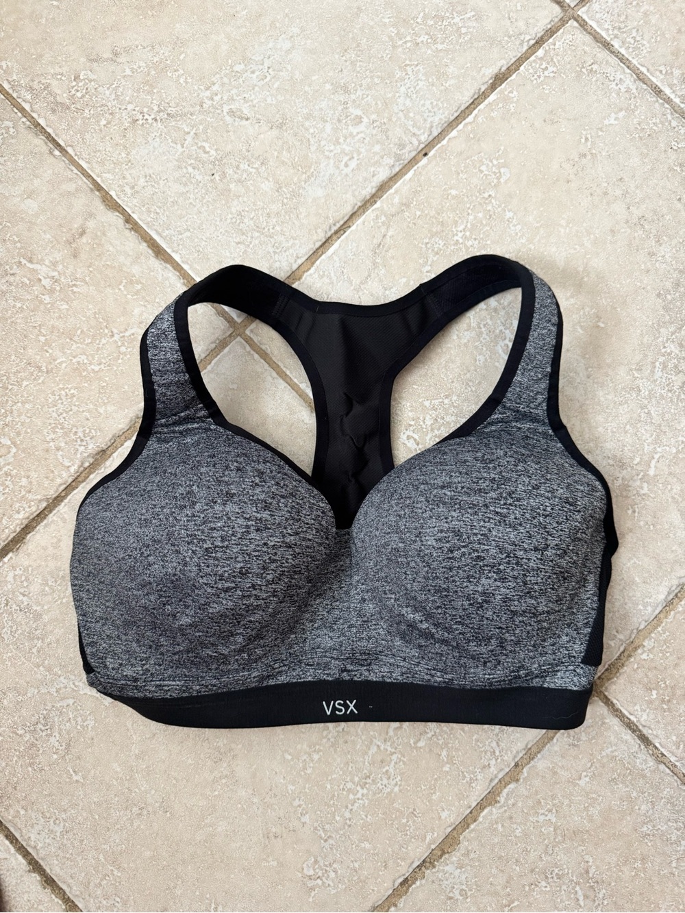 VSX Gray Heather Molded Cup Racerback Sports Bra